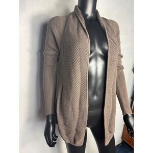 Vince Camuto Women's Open Front Brown Cardigan‎ Cotton Size Xs
